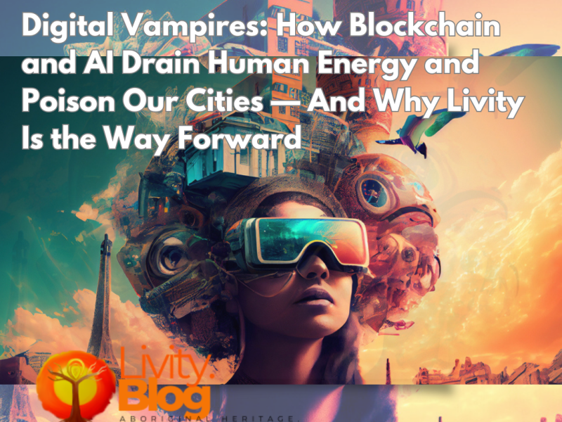Digital Vampires: How Blockchain and AI Drain Human Energy and Poison Our Cities — And Why Livity Is the Way&nbsp;Forward